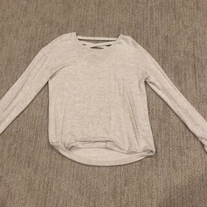 Light grey athleta long sleve top